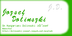 jozsef dolinszki business card